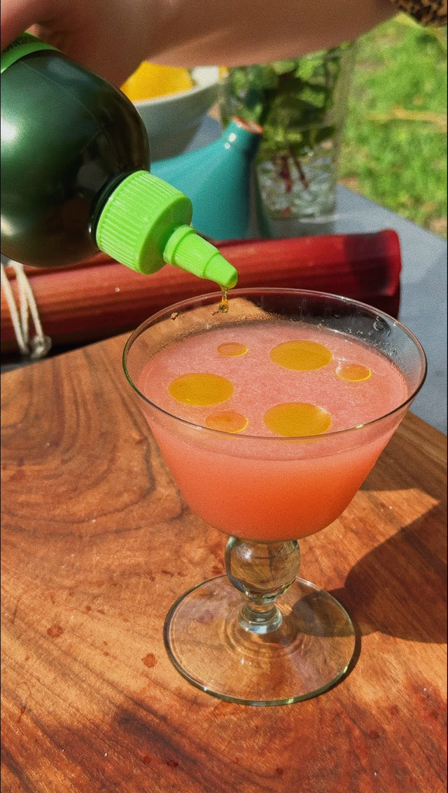 Grilled Rhubarb Gimlet