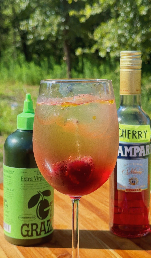 Cherry Campari Spritz