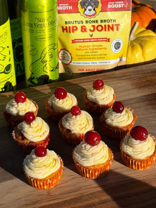Cranberry Olive Oil Pupcakes