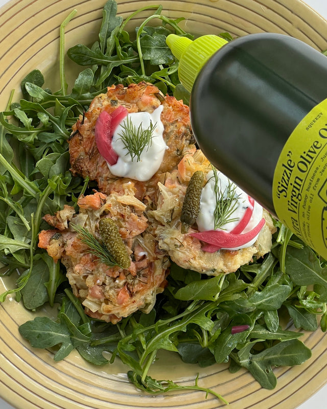 Crispy Dill Salmon Cakes