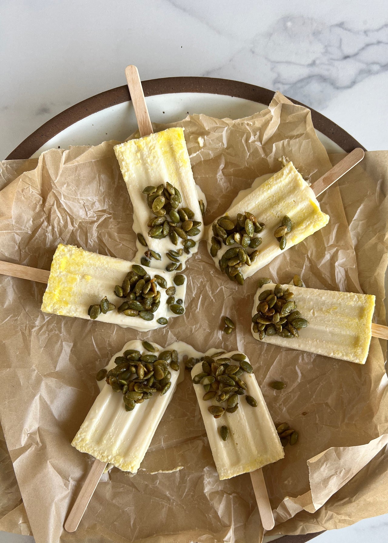 Creamy Yogurt Drizzle Popsicles