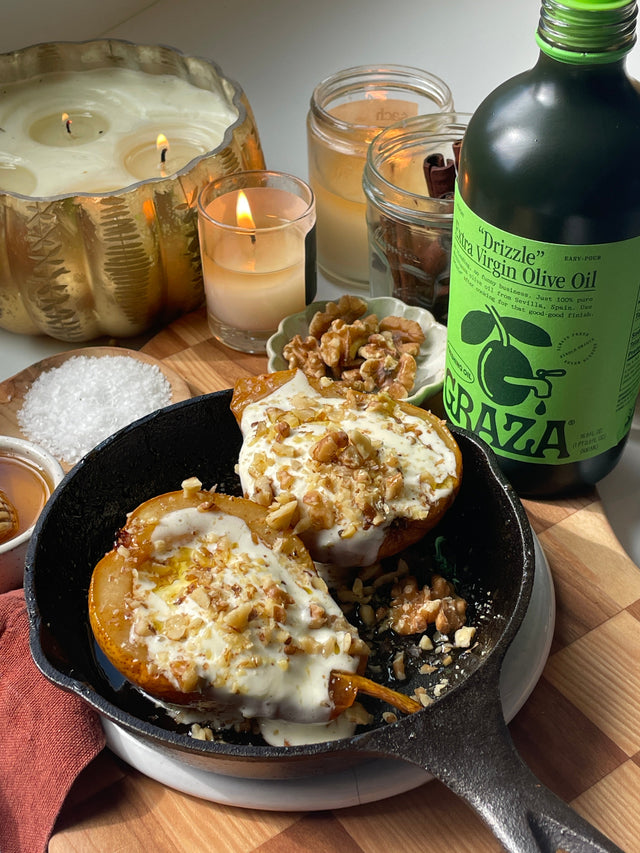 Baked Pears with Drizzle and Honey