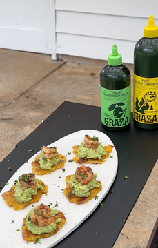 Tostones with Guacamole and Shrimp