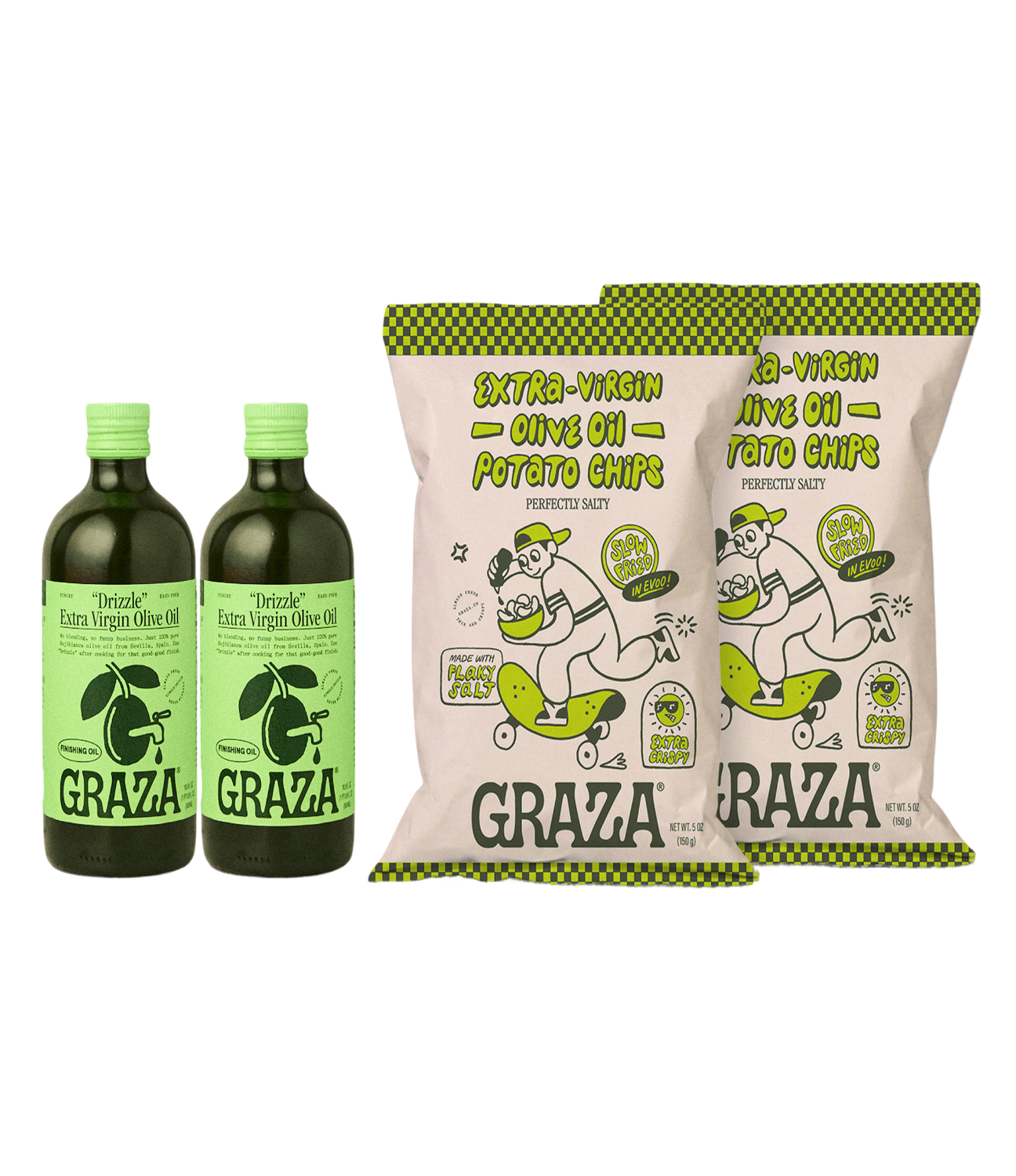 ロワイユクラブ エクストラリッチセット 2pk Drizzle Glass and 2pk Chips Bundle